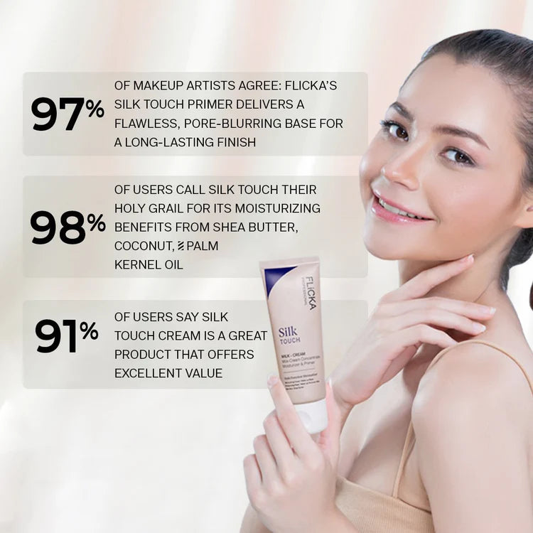 Flicka Silk Touch | 3-in-1 | Primer, Moisturizer & Sunscreen